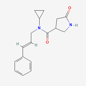 N-cyclopropyl-5-oxo-N-[(2E)-3-phenyl-2-propen-1-yl]-3-pyrrolidinecarboxamide