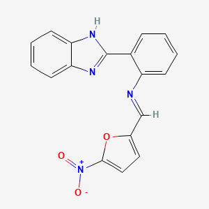 2-(1H-benzimidazol-2-yl)-N-[(5-nitro-2-furyl)methylene]aniline