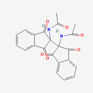 molecular formula C22H16N2O6 B3859034 N,N'-(1,1',3,3'-tetraoxo-1,1',3,3'-tetrahydro-2H,2'H-2,2'-biindene-2,2'-diyl)diacetamide 