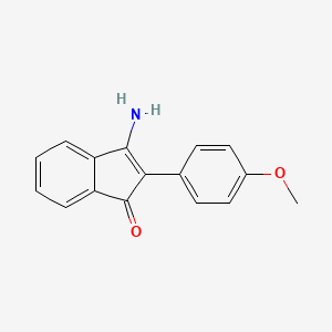 molecular formula C16H13NO2 B3859036 3-amino-2-(4-methoxyphenyl)-1H-inden-1-one 