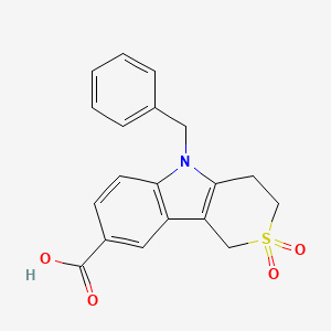 5-benzyl-1,3,4,5-tetrahydrothiopyrano[4,3-b]indole-8-carboxylic acid 2,2-dioxide