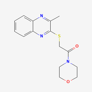 molecular formula C15H17N3O2S B3859057 2-methyl-3-{[2-(4-morpholinyl)-2-oxoethyl]thio}quinoxaline 