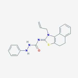 molecular formula C21H20N4OS B385906 N-(1-allyl-4,5-dihydronaphtho[1,2-d][1,3]thiazol-2(1H)-ylidene)-2-phenylhydrazinecarboxamide 