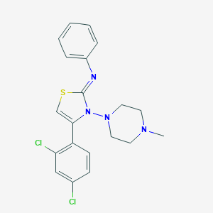 molecular formula C20H20Cl2N4S B385908 N-[(2Z)-4-(2,4-dichlorophenyl)-3-(4-methylpiperazin-1-yl)-1,3-thiazol-2(3H)-ylidene]aniline 