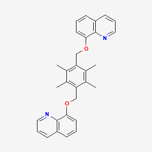molecular formula C30H28N2O2 B3859083 8,8'-[(2,3,5,6-tetramethyl-1,4-phenylene)bis(methyleneoxy)]diquinoline 