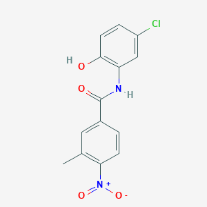 molecular formula C14H11ClN2O4 B3859106 N-(5-chloro-2-hydroxyphenyl)-3-methyl-4-nitrobenzamide 