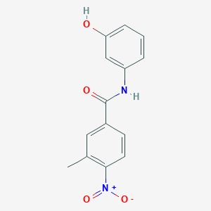 molecular formula C14H12N2O4 B3859108 N-(3-hydroxyphenyl)-3-methyl-4-nitrobenzamide 