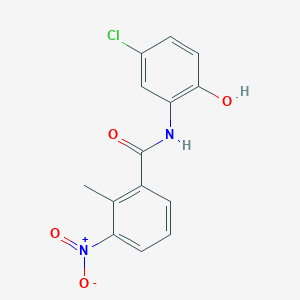molecular formula C14H11ClN2O4 B3859110 N-(5-chloro-2-hydroxyphenyl)-2-methyl-3-nitrobenzamide 