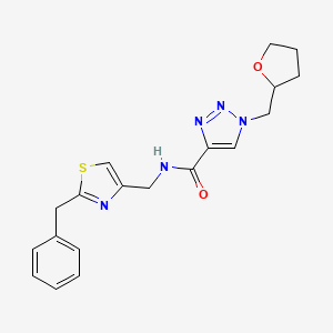 N-[(2-benzyl-1,3-thiazol-4-yl)methyl]-1-(tetrahydro-2-furanylmethyl)-1H-1,2,3-triazole-4-carboxamide