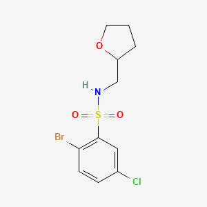 molecular formula C11H13BrClNO3S B3859124 2-bromo-5-chloro-N-(tetrahydro-2-furanylmethyl)benzenesulfonamide 
