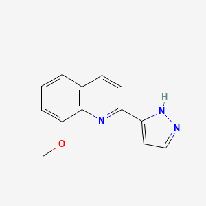 8-methoxy-4-methyl-2-(1H-pyrazol-3-yl)quinoline