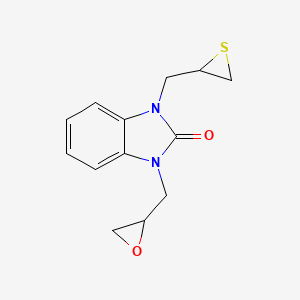 1-(2-oxiranylmethyl)-3-(2-thiiranylmethyl)-1,3-dihydro-2H-benzimidazol-2-one