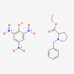 molecular formula C20H22N4O9 B3859168 ethyl 1-benzylprolinate - 2,4,6-trinitrophenol (1:1) 