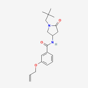 molecular formula C19H26N2O3 B3859174 3-(allyloxy)-N-[1-(2,2-dimethylpropyl)-5-oxo-3-pyrrolidinyl]benzamide 