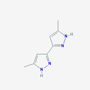 molecular formula C8H10N4 B3859194 5,5'-dimethyl-1H,2'H-3,3'-bipyrazole CAS No. 704-54-1