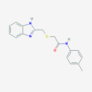 2-[(1H-benzimidazol-2-ylmethyl)sulfanyl]-N-(4-methylphenyl)acetamide
