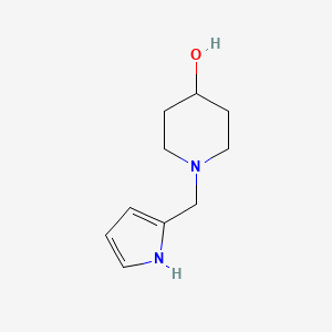 molecular formula C10H16N2O B3859219 1-(1H-pyrrol-2-ylmethyl)-4-piperidinol 