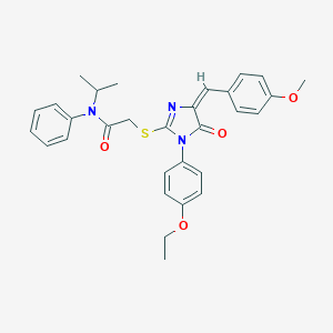 2-{[1-(4-ethoxyphenyl)-4-(4-methoxybenzylidene)-5-oxo-4,5-dihydro-1H-imidazol-2-yl]sulfanyl}-N-isopropyl-N-phenylacetamide