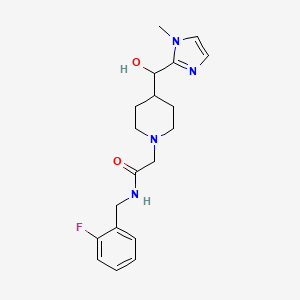 N-(2-fluorobenzyl)-2-{4-[hydroxy(1-methyl-1H-imidazol-2-yl)methyl]piperidin-1-yl}acetamide
