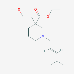 ethyl 3-(2-methoxyethyl)-1-[(2E)-4-methyl-2-penten-1-yl]-3-piperidinecarboxylate