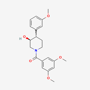 (3S*,4S*)-1-(3,5-dimethoxybenzoyl)-4-(3-methoxyphenyl)piperidin-3-ol