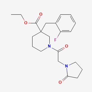 ethyl 3-(2-fluorobenzyl)-1-[(2-oxo-1-pyrrolidinyl)acetyl]-3-piperidinecarboxylate