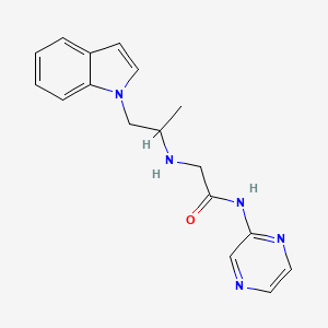 2-{[2-(1H-indol-1-yl)-1-methylethyl]amino}-N-pyrazin-2-ylacetamide