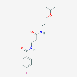 4-fluoro-N-{3-[(3-isopropoxypropyl)amino]-3-oxopropyl}benzamide