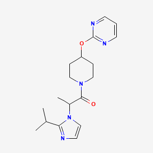 2-({1-[2-(2-isopropyl-1H-imidazol-1-yl)propanoyl]piperidin-4-yl}oxy)pyrimidine
