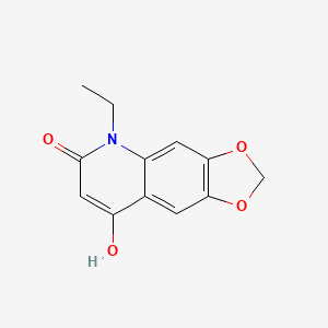 molecular formula C12H11NO4 B3859304 5-ethyl-8-hydroxy[1,3]dioxolo[4,5-g]quinolin-6(5H)-one 