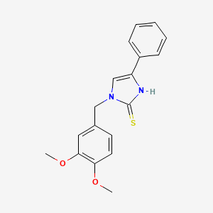 molecular formula C18H18N2O2S B3859308 1-(3,4-dimethoxybenzyl)-4-phenyl-1H-imidazole-2-thiol 