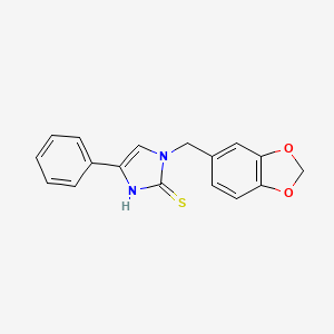 1-(1,3-benzodioxol-5-ylmethyl)-4-phenyl-1H-imidazole-2-thiol