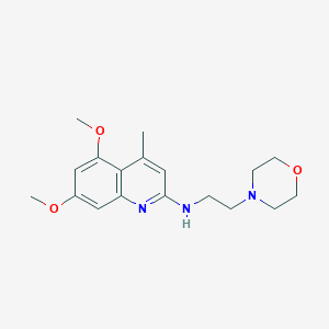 5,7-dimethoxy-4-methyl-N-[2-(4-morpholinyl)ethyl]-2-quinolinamine