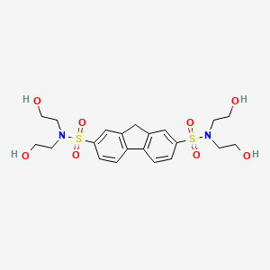 molecular formula C21H28N2O8S2 B3859340 N,N,N',N'-tetrakis(2-hydroxyethyl)-9H-fluorene-2,7-disulfonamide 