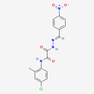 molecular formula C16H13ClN4O4 B3859378 N-(4-chloro-2-methylphenyl)-2-[2-(4-nitrobenzylidene)hydrazino]-2-oxoacetamide 