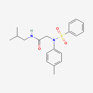 molecular formula C19H24N2O3S B3859382 N~1~-isobutyl-N~2~-(4-methylphenyl)-N~2~-(phenylsulfonyl)glycinamide 