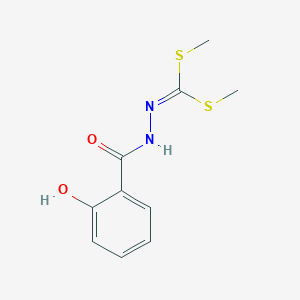 molecular formula C10H12N2O2S2 B385939 Dimethyl 2-hydroxybenzoyldithiohydrazonocarbonate 