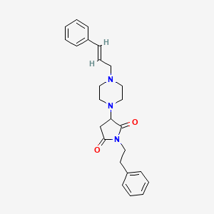 1-(2-phenylethyl)-3-[4-(3-phenyl-2-propen-1-yl)-1-piperazinyl]-2,5-pyrrolidinedione