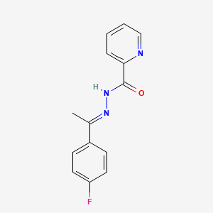 molecular formula C14H12FN3O B3859405 N'-[1-(4-fluorophenyl)ethylidene]-2-pyridinecarbohydrazide CAS No. 5521-91-5
