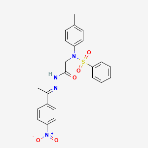 N-(4-METHYLPHENYL)-N-({N'-[(1E)-1-(4-NITROPHENYL)ETHYLIDENE]HYDRAZINECARBONYL}METHYL)BENZENESULFONAMIDE