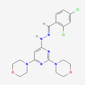 molecular formula C19H22Cl2N6O2 B3859432 2,4-dichlorobenzaldehyde (2,6-di-4-morpholinyl-4-pyrimidinyl)hydrazone 