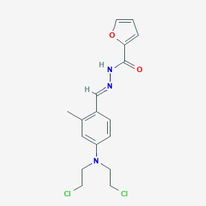 molecular formula C17H19Cl2N3O2 B385944 N'-{4-[双(2-氯乙基)氨基]-2-甲基苄叉}-2-呋喃酰肼 