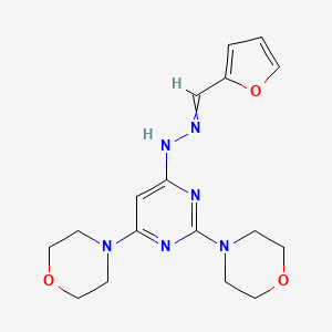 2-furaldehyde (2,6-di-4-morpholinyl-4-pyrimidinyl)hydrazone