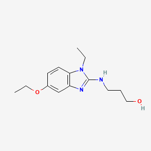 molecular formula C14H21N3O2 B3859448 3-[(5-ethoxy-1-ethyl-1H-benzimidazol-2-yl)amino]-1-propanol 