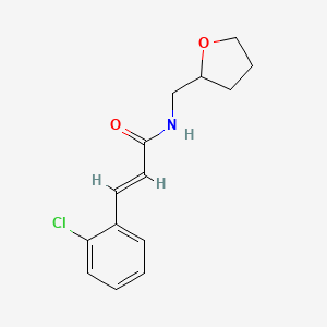 molecular formula C14H16ClNO2 B3859453 3-(2-chlorophenyl)-N-(tetrahydro-2-furanylmethyl)acrylamide 