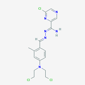 molecular formula C17H19Cl3N6 B385948 N'-{4-[bis(2-chloroethyl)amino]-2-methylbenzylidene}-6-chloro-2-pyrazinecarbohydrazonamide 
