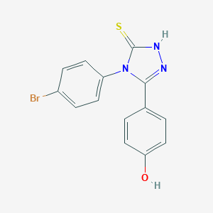 molecular formula C14H10BrN3OS B385951 4-(4-bromophenyl)-3-(4-hydroxyphenyl)-1H-1,2,4-triazole-5-thione 