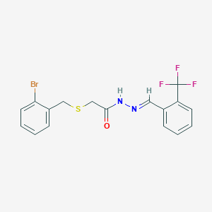 2-[(2-bromobenzyl)thio]-N'-[2-(trifluoromethyl)benzylidene]acetohydrazide