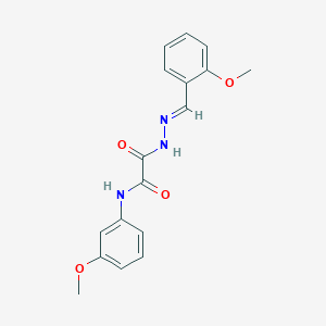 2-[(2E)-2-(2-methoxybenzylidene)hydrazinyl]-N-(3-methoxyphenyl)-2-oxoacetamide