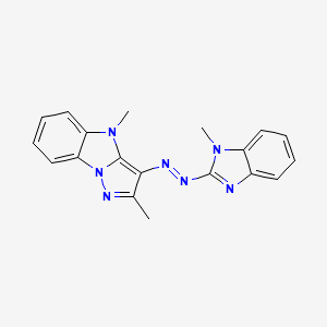 molecular formula C19H17N7 B3859531 2,4-dimethyl-3-[(1-methyl-1H-benzimidazol-2-yl)diazenyl]-4H-pyrazolo[1,5-a]benzimidazole 